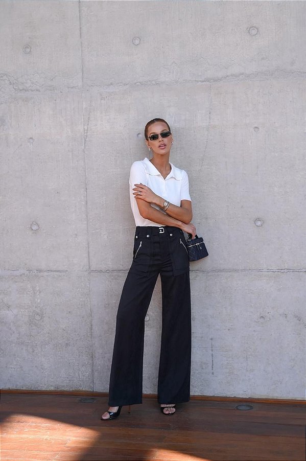 Calça Cupro Lilian Preto