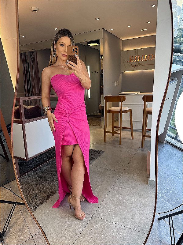 Vestido Longo Modelador Jaque Pink