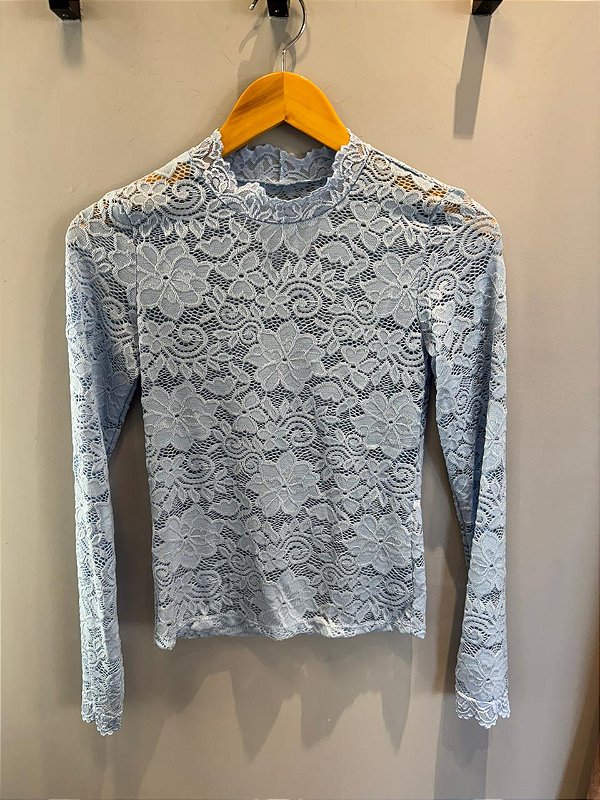 Blusa Renda Azul
