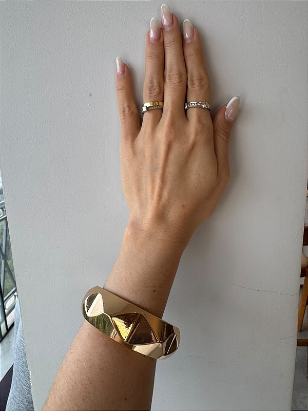 Bracelete Maximalista Dourado Vick