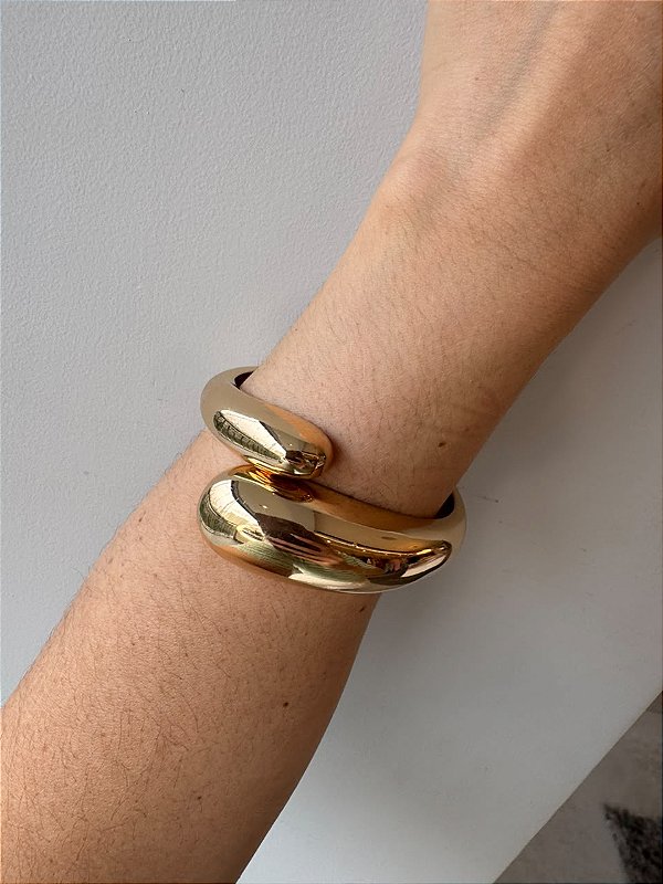 Bracelete Maximalista Gota Agatha Dourado