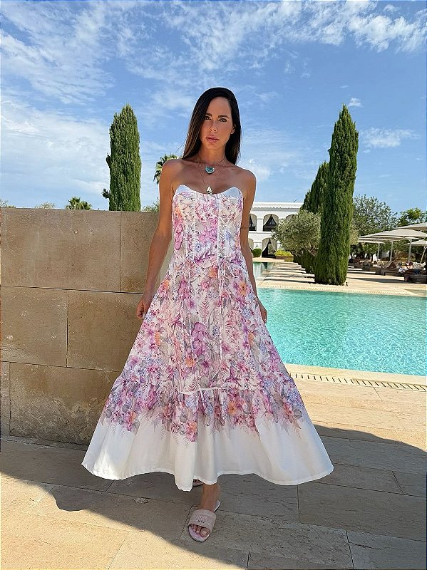 Vestido Anacapri Floral Rosa