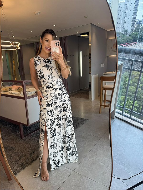 Vestido Longo Náutico Cacimba