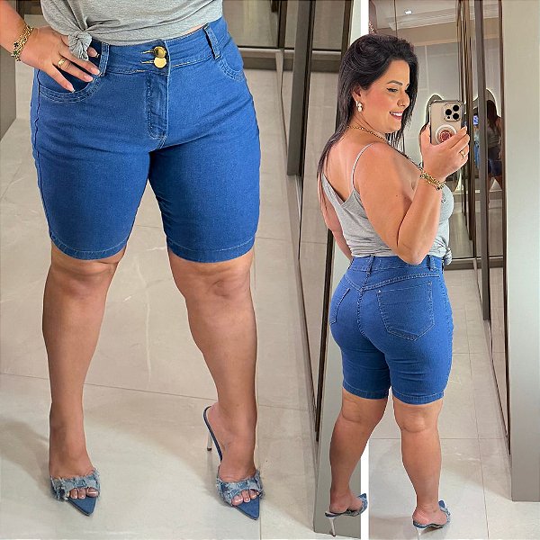 Bermuda Jeans Awa Mirela Plus Size