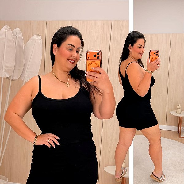 Alcinha Malha KD Preta Plus Size