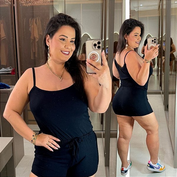 Alcinha Malha KD Preta Plus Size