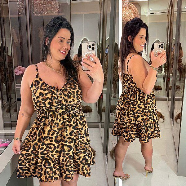 Vestido Susan Onça Plus Size