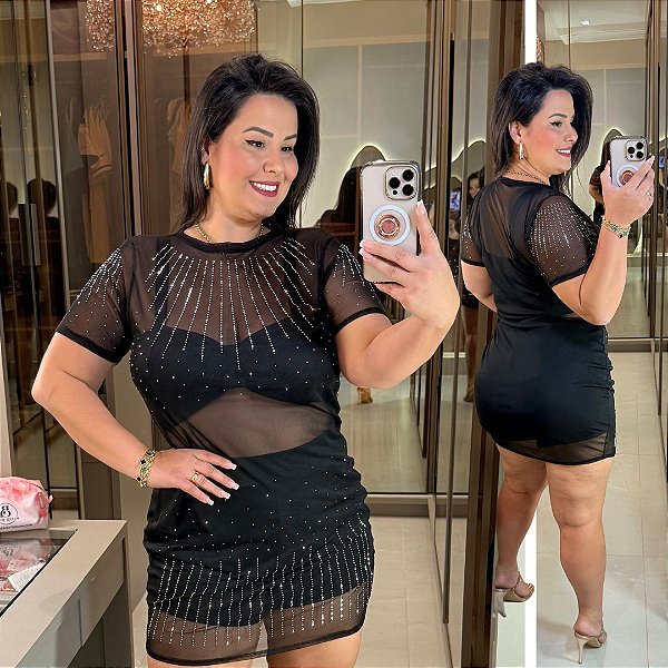 Conjunto Tule Brilho Plus Size