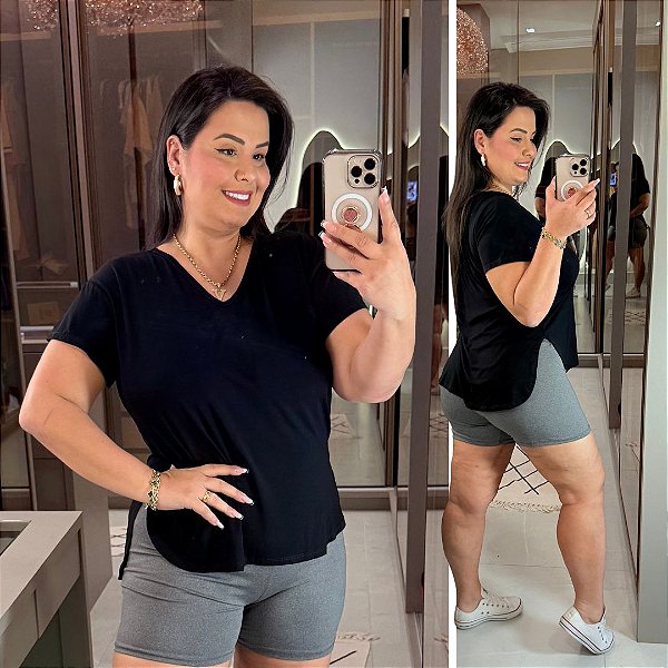 Vest Legging Básica Preta Plus Size