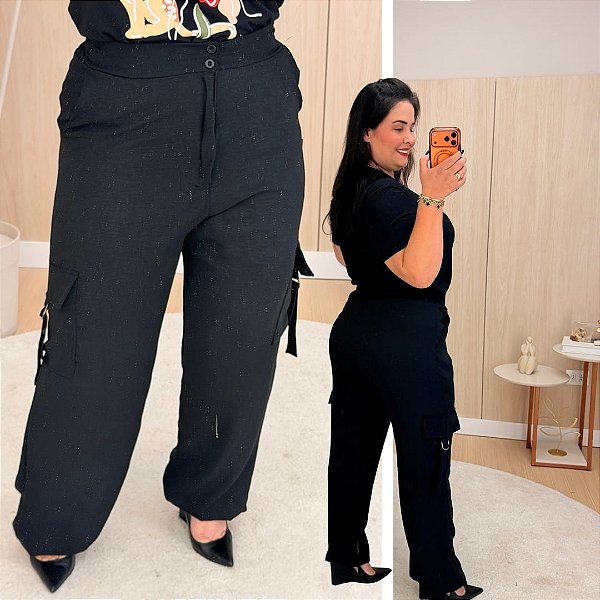 Calça Pantalona Fivela MG Plus Size