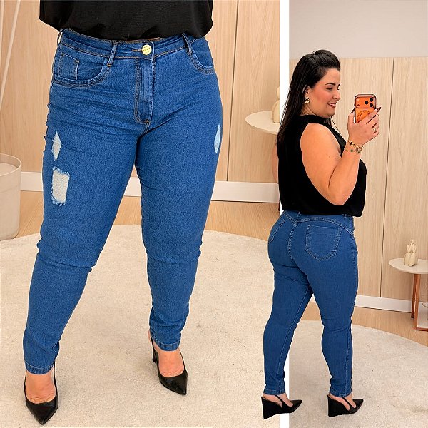 Calça Jeans Awa Pamela Básica Plus Size