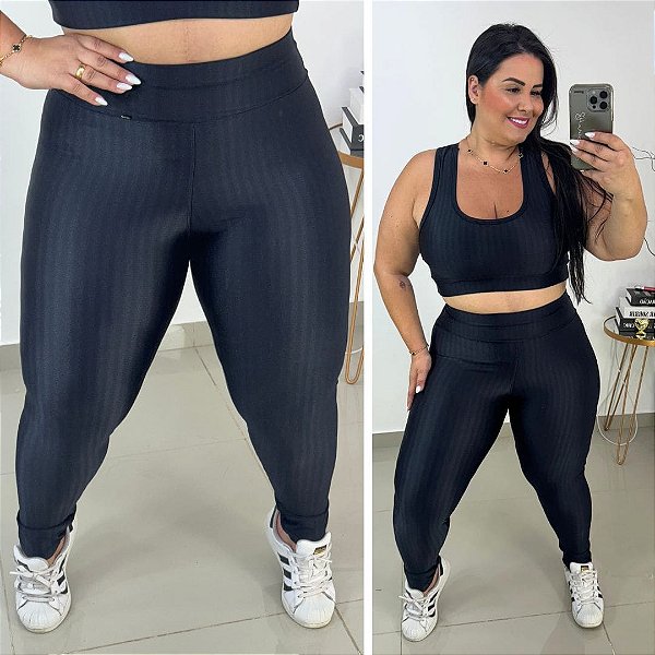 Legging Power Gym Preto Plus Size