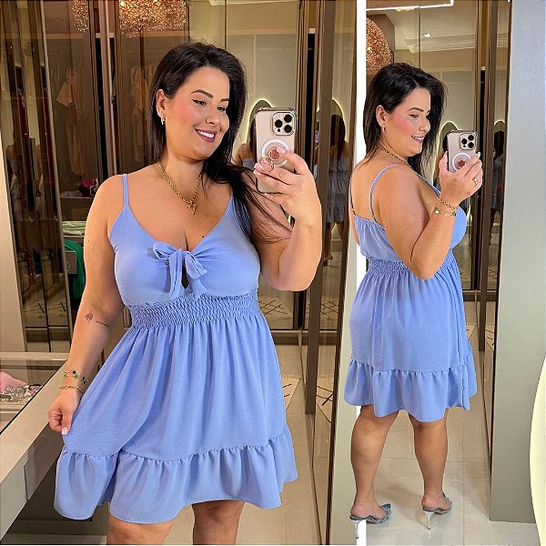 Vestido Susan Azul Jeans Plus Size