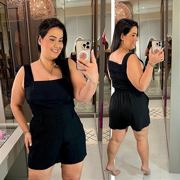 Conjunto Maya Preto Plus Size