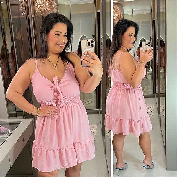 Vestido Susan Rosa Plus Size