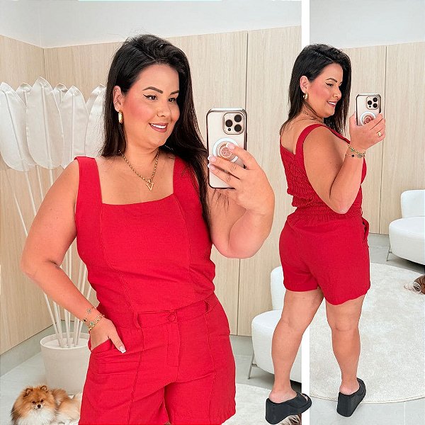 Conjunto Maya Vermelho Plus Size