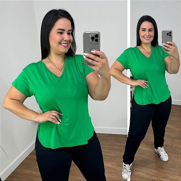 Vest Legging Básica Verde Plus Size