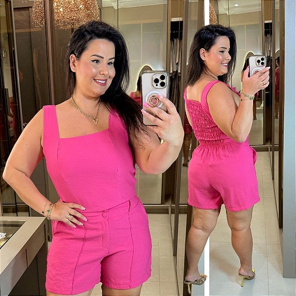 Conjunto Maya Pink Plus Size