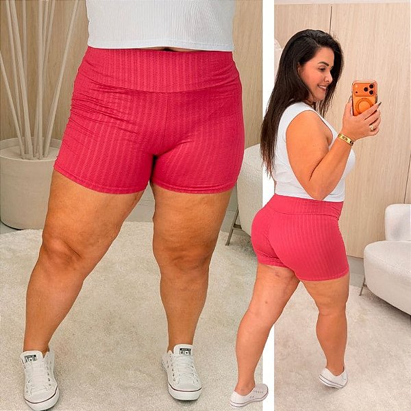 Short Cirre 3D Pink Plus Size