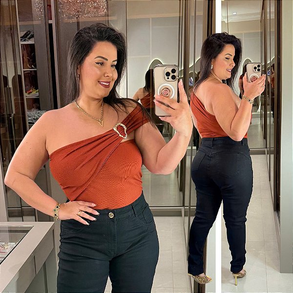 Body Argola Alessandra Terra Cota Plus Siz