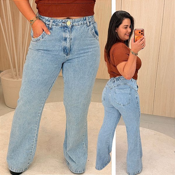 Calça jeans Awa Milena Flare Plus Size