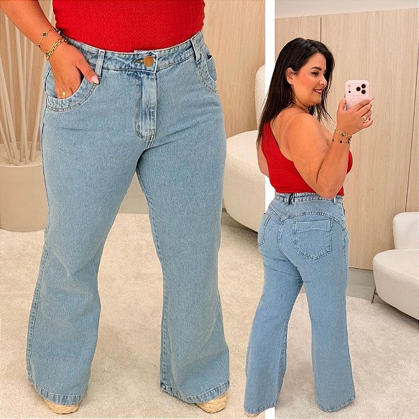 Calça jeans Awa Milena Flare Plus Size