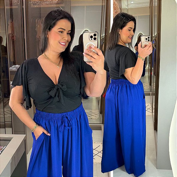 Blusa Leide Preta Plus Size