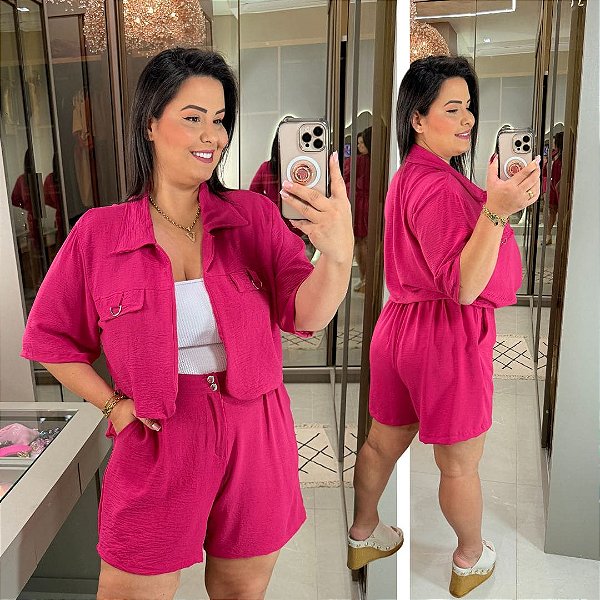 Conjunto Duna Thais Pink Plus Size