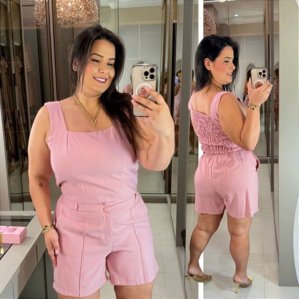 Conjunto Maya Rosa BB Plus Size