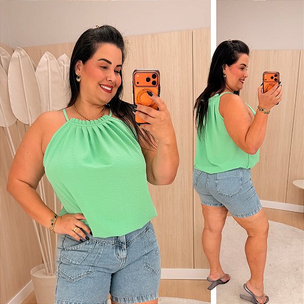Blusa Gola Duna Verde BB Plus Size