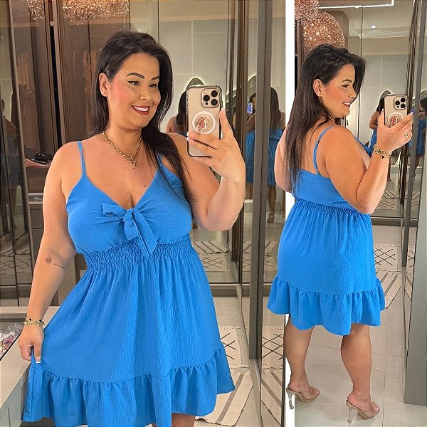 Vestido Susan Azul Claro Plus Size