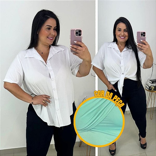 Camisa Mullet Verde bb Plus Size