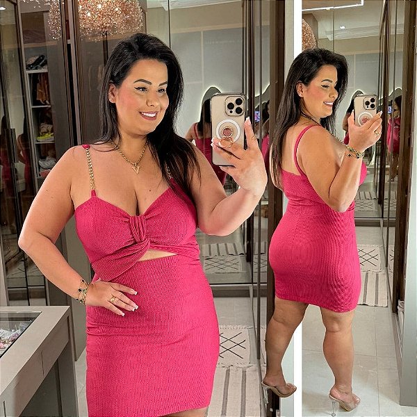 Vestido Ana Corrente Pink Plus Size
