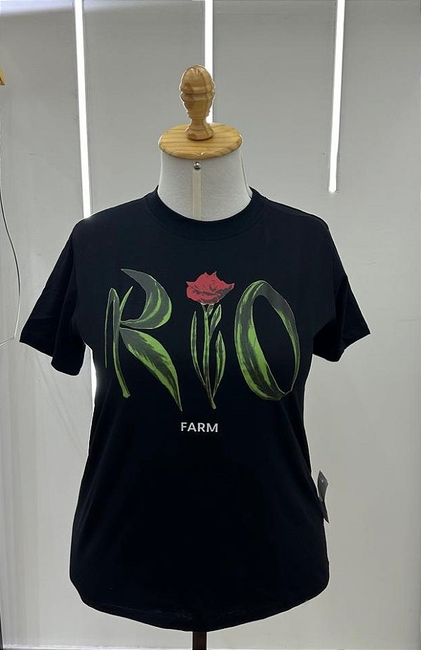 T shirt Rio Preta Plus Size