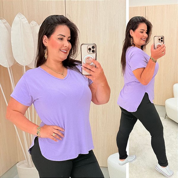 Vest Legging Básica Lilás Plus Size