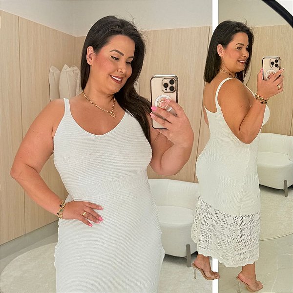 Vestido Alça Modal Viviana Off Plus Size