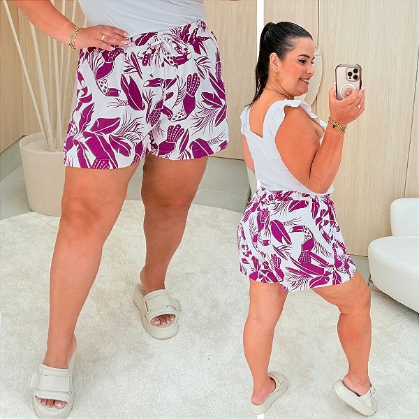 Short Vip Amanda Fúcsia Plus Size