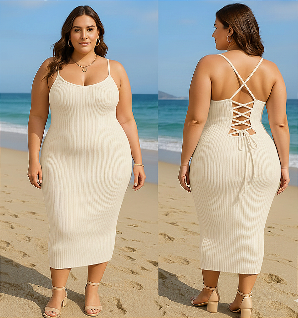 Vestido Alcinha Modal Amália Off Plus Size