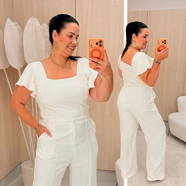 Conjunto Pantalona Mali Off  Plus Size