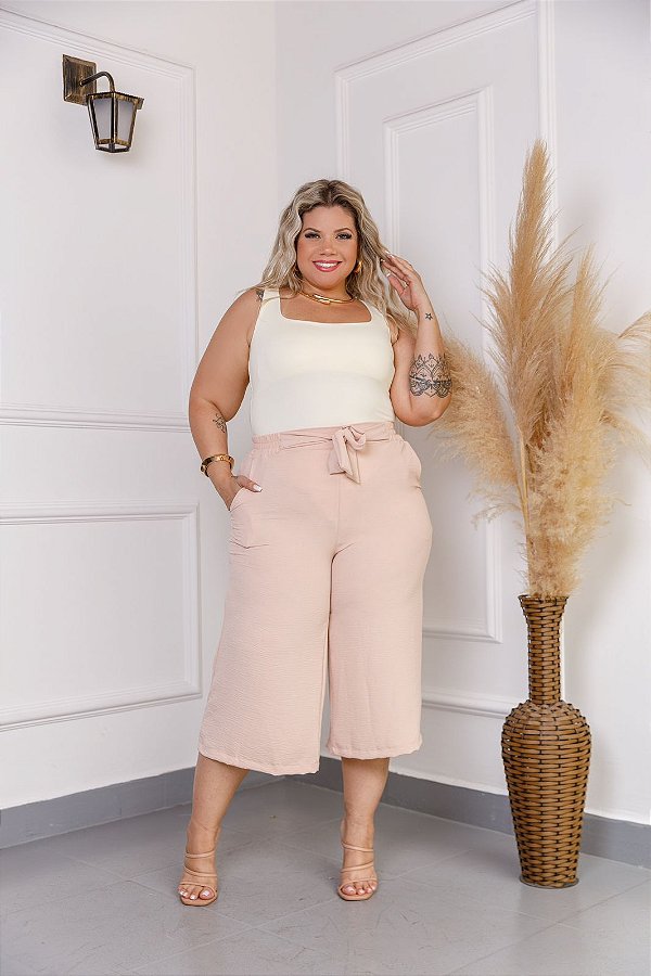 Calça Pantacourt Antônia Nude Plus Size