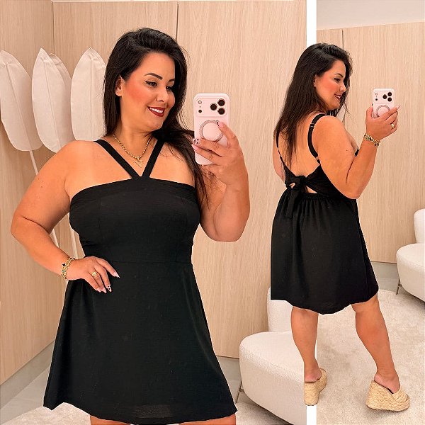Vestido Vip Daniela Preto Plus Size