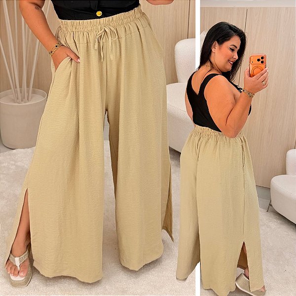 Pantalona Cós Duplo Nude Plus Size