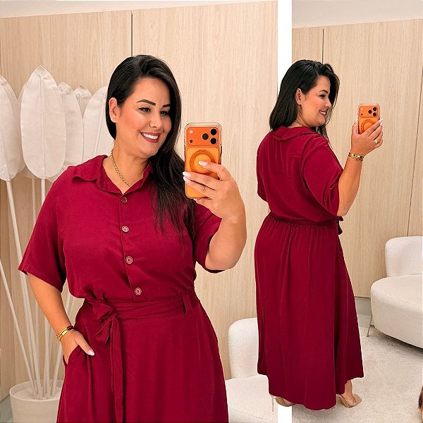Conjunto Soraya Vinho Plus Size