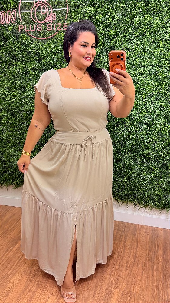 Conjunto Saia Mali Nude Plus Size
