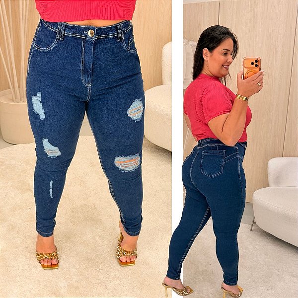 Calça Jeans Lipo FF Antonela Plus Size