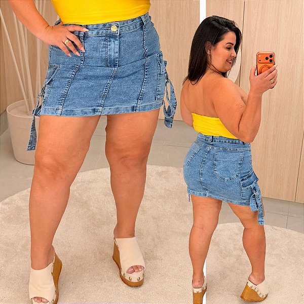 Saia Jeans Awa Josi Cargo Plus Size