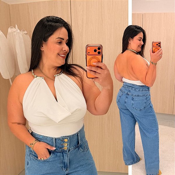 Cropped Dubai Branco Plus Size