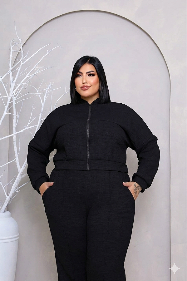Conjunto Vip Natali Preto Plus Size