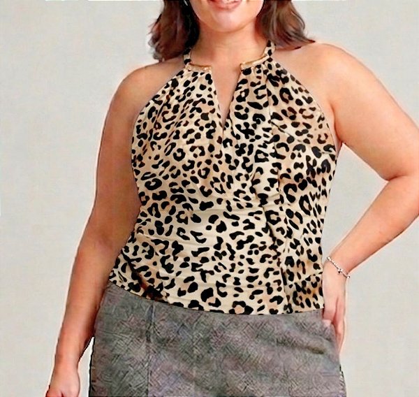 Cropped Dubai Onça Plus Size