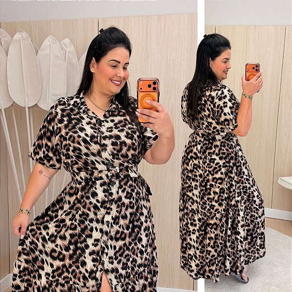 Chemise Diva Animal Print Plus Size